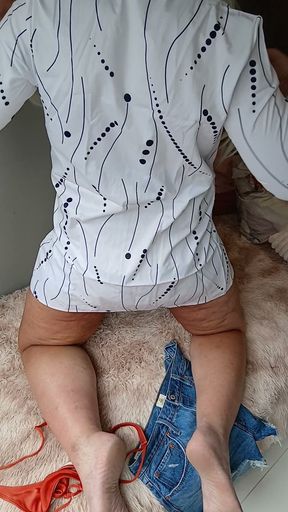 In a Cute New Little Dress Showing off My Pussy, with a Surprise at the End.