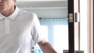 Lustful Kylie Kingston sucks hard cock with her hijab with nerdy repairman Rion King