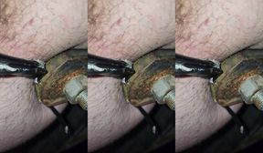 Hot tranny slut gets anal stretch surprise stuffed to the balls