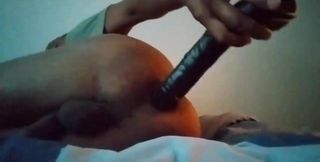 Anally Penetrated by 11 Inch Dildo