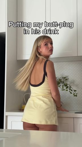 Teen blonde has fun with anal play in a funny story
