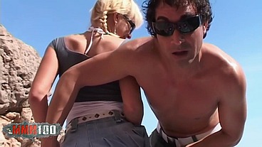 Beautiful spanish milf Betty Davis gets fucked hard on the beach