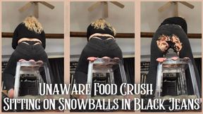 Unaware Food Crush - Sitting On Snowballs in Black Jeans
