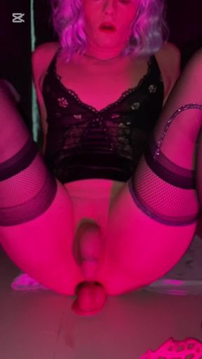 Sissy Ride on Dildo Cum Twice and Eat This