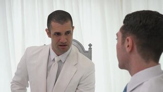 Suited DILF Marco Napoli going in raw on a twink lad