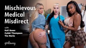 ”Kali Roses, Cubbi Thompson, & Tia Maria Get Playfully Misguided in the Medical Field”