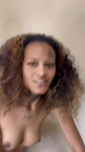 Slim sexy Afro Latina sucks BBC then gets fucked Doggy style   Clip 1