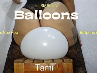 Using My Large Ass and My Booty to Bounce off Some Balloons and Pop 'em