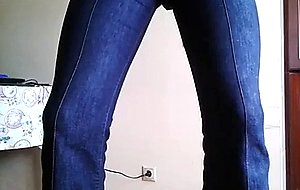 Samira bianka denim catsuit strip