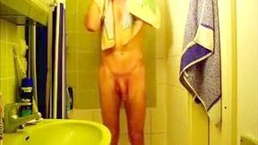 taking shower