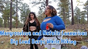 Maryroselove and Natalie Luxxurious have Big Loud Burps While Hiking 4k