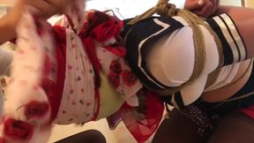 Chinese femdom scarf bondage 2