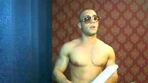Alpha Jerking His Long Cock and Cumming on Stomach