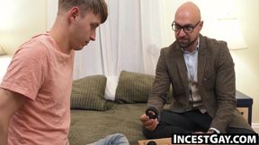 IncestGay.com - Noah White masturbates receiving dildo drilling