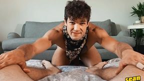 POV fucking session with a curly-haired newcomer