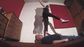Jumping Stomping Sophie In Sneakers FLOOR CAM