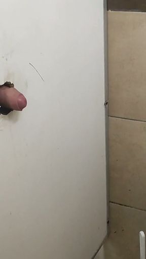 Real gloryhole . Gliry hole in public toalett   Clip 1