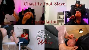 My Chastity Foot Slave Worships my Sexy Feet every day (Compilation)