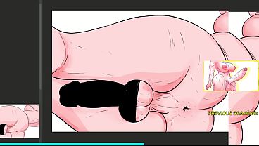 Anime Trans Futanari Girl Lying on Her Side Showing Huge Cock and Ass to Camera - Massive Erect Dick and Perfect Ass - 10 Min Female Voice JOI