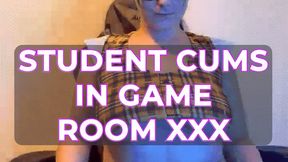 STUDENT CUMS IN GAME ROOM XXX