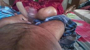 College Girl Puts Her Boyfriend's Penis in Her Mouth and Pleasures Him