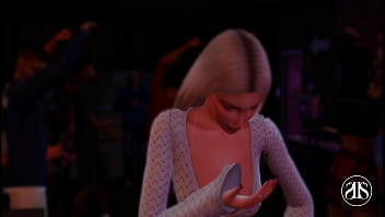 Horny slut gets fuck in the restroom - Party scene, 3D Hentai, The sims 4