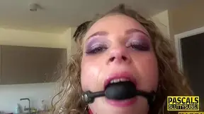 Bound fetish submissive contorted for fuck