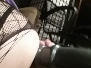Machine Fucking a sissy named Tiffany