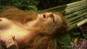 Busty tall redhead gets fucked in the jungle
