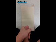 Jerking Off on a Paper Towel