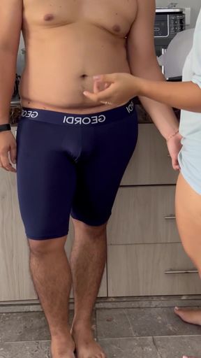 BEAUTIFUL STEPSISTER IN SHORT SUIT GETS FUCKED AND FILLED WITH MILK   Clip 1