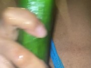 Big Cucumber Fuck Me Makes My Tight Ass Squirt Cum