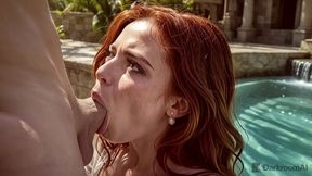 a young, fair-skinned girl has sex with the gardener at a luxurious villa [ai]