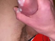 STRAIGHT MARRIED GUY Wears Wife’s Thong While She’s Away and CUMS