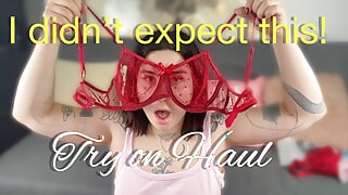 See through Lingerie Try on haul by Tattooed hottie
