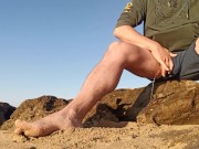 pee on the beach