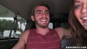 Lily Love'_s amazing tits on the bangbus!