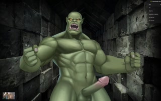 Cute elven fucked by giant orc