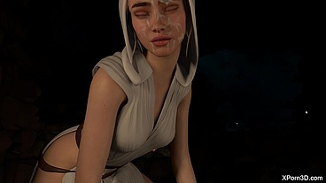 3D Hentai Princess Leia Organa Star Wars HandJob JOI