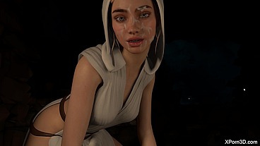 3D Hentai Princess Leia Organa Star Wars HandJob JOI