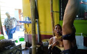 Desi Mallu Bihari Bhabhi Caught by Her Husband While Having Sex with Her Debar in Outdoor Kitchen Full Movie ( Hindi Audio )