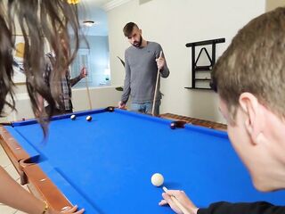 Disrobe Pool Turns into Losers Getting Screwed Hard & Coarse - Bi Foursome - Lucy Mochi