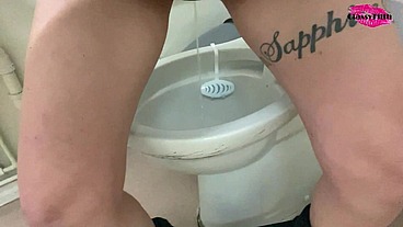 Public toilet pissing