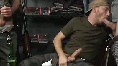 Watch these mature guys get down and dirty in a wild threesome with oral, doggy & blowjobs!