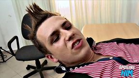 Hairy casting twink bending for dick