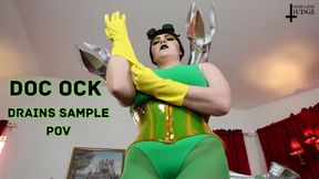 Doc Ock Drains Sample POV - WMV - featuring Jane Judge in this cosplay scene with Doctor Otto Octavius and her evil metal arms taking a DNA sperm sample from you to transform you into the perfect assistant via POV handjob with yellow gloves on Science Fri