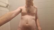 Jacked off in the shower - with a big cumshot!