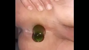 Guy Explores His Ass Solo With Bottle In Intense Gay Anal Session