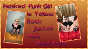 Alt Girl In Yellow Rocker Jacket With Nose Hook Pussy Play And POV Blowjob