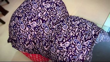 Big Ass BBW Beautiful Hot Malaysian Muslim Hijab Girl gets stuck inside the tea table while cleaning Now she want anal sex from boss in office